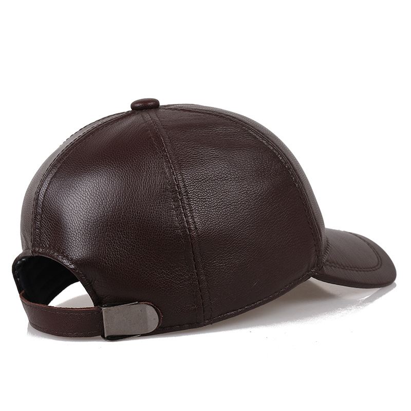 Forår Og Efterår Midaldrende Far Baseball Kasket Fåreskind Old Man Cap