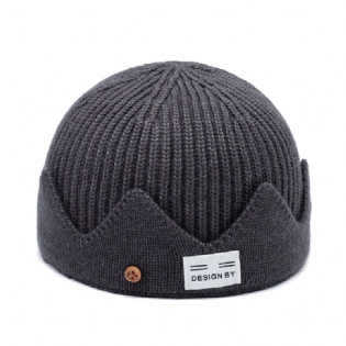Herre Midaldrende Dome Vindtæt Kint Sailor Cap Mode Crimped Brimless Hats