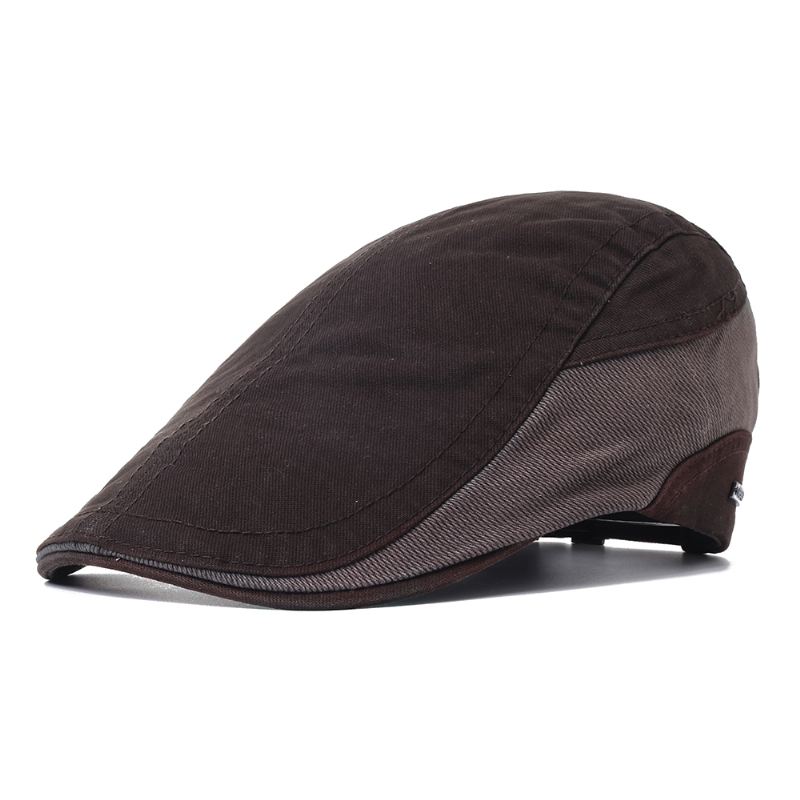 Herre Udendørs Sommer Patchwork Åndbar Baret Caps Solid Newsboy Cabbie Flat Caps Visir