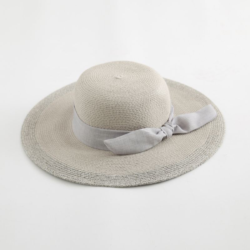Kvinde Ensfarvet Bomuld Med Linned Sløjfe Rejser Holiday Sun Seaside Hat