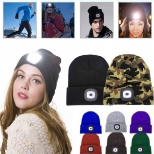 Led Light Beanie Hat Strik Cap Jogging Nattevandring