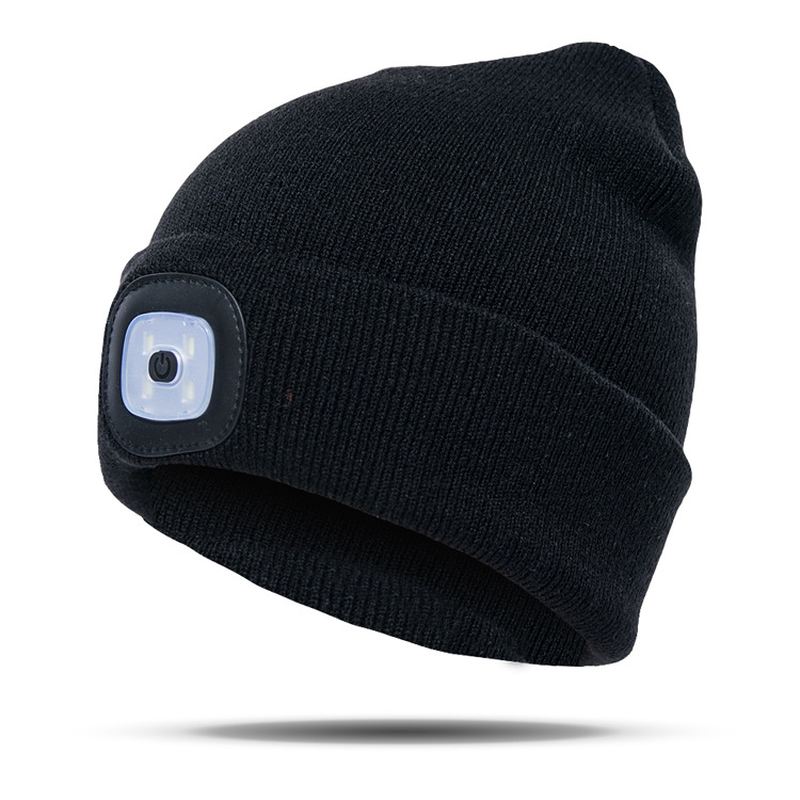 Led Light Beanie Hat Strik Cap Jogging Nattevandring