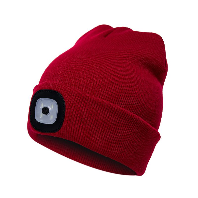 Led Light Beanie Hat Strik Cap Jogging Nattevandring