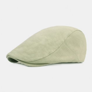 Mænd Bomuld Baret Cap Ensfarve Justerbar Casual Retro Solskærm Forward Cap Flad Hat