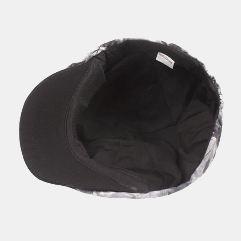 Mænd Bomuld Blæk Maleri Ottekantet Hat Kinesisk Stil Retro Kortskyggede Baretter Maler Kasket Newsboy Hat