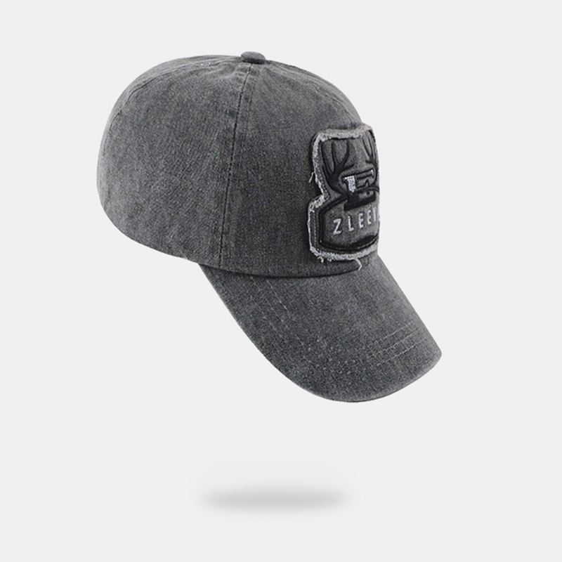 Mænd Bomuld Blød Top Stor Skygge Broderi Baseballkasket Casual Justerbar Åndbar Monteret Kasket