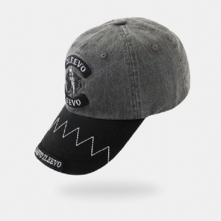Mænd Brevmønster Broderi Baseball Cap Udendørs Solsejl Åndbar Monteret Kasket