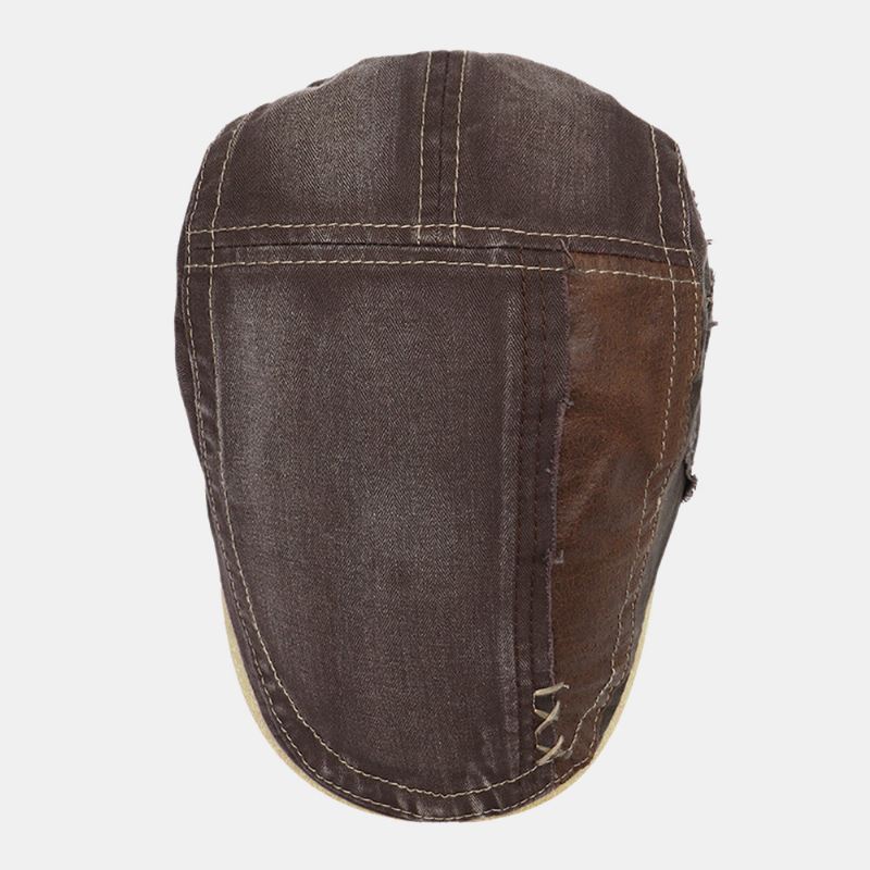 Mænd Farve-matchende Hånd Brev Broderi Justerbar Afslappet Solsejl Baret Cap Flad Hat