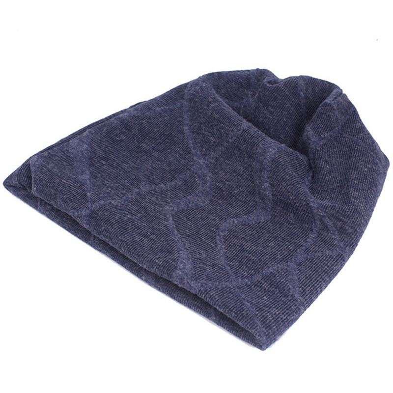 Mænd Kvinder Bomuld Solid Varm Beanie Hatte Vinter Udendørs Tykke Blød Fritid Cap