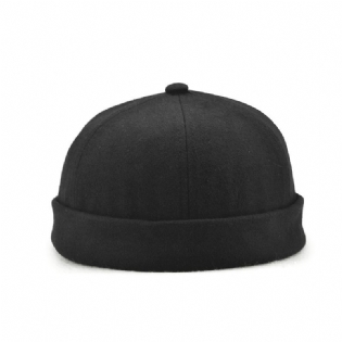 Mænd Kvinder Ensfarvet Sektion Hat Hip Hop Hat Sailor Cap Bomuld Brimless Hatte