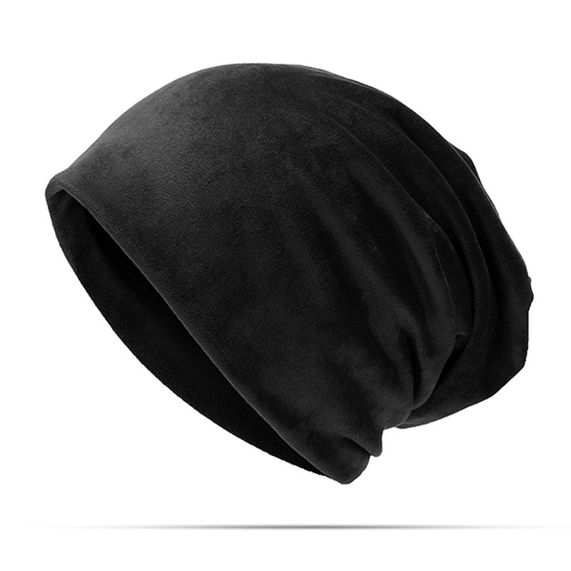 Mænd Kvinder Solid Velvet Warm Beanie Hat Casual Ørebeskyttelse Vinter Hat