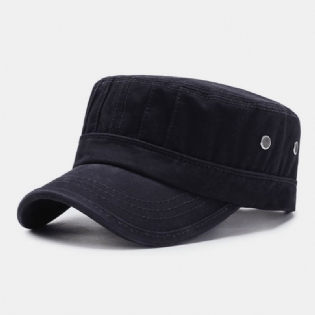 Mænd Mode Åndbar Nødstedte Military Cap Casual Justerbar Solskærm Flad Top Cap Cadet Hat