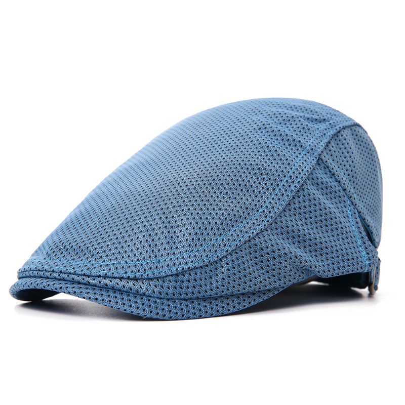 Mænd Polyester Mesh Åndbar Baret Hat Ivy Newsboy Caps