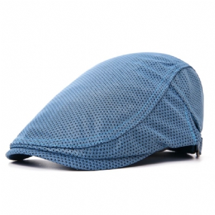 Mænd Polyester Mesh Åndbar Baret Hat Ivy Newsboy Caps