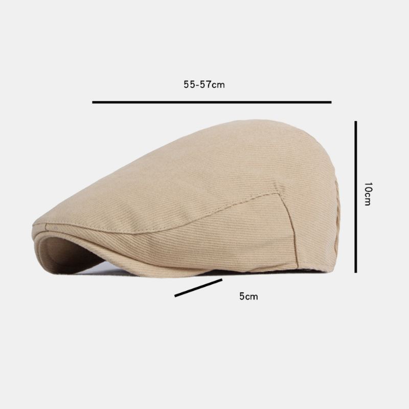 Mænd Stribede Baretter Bomuld Casual Solcreme Brief Flat Caps Newsboy Hat Peaked Cap Forward Cap