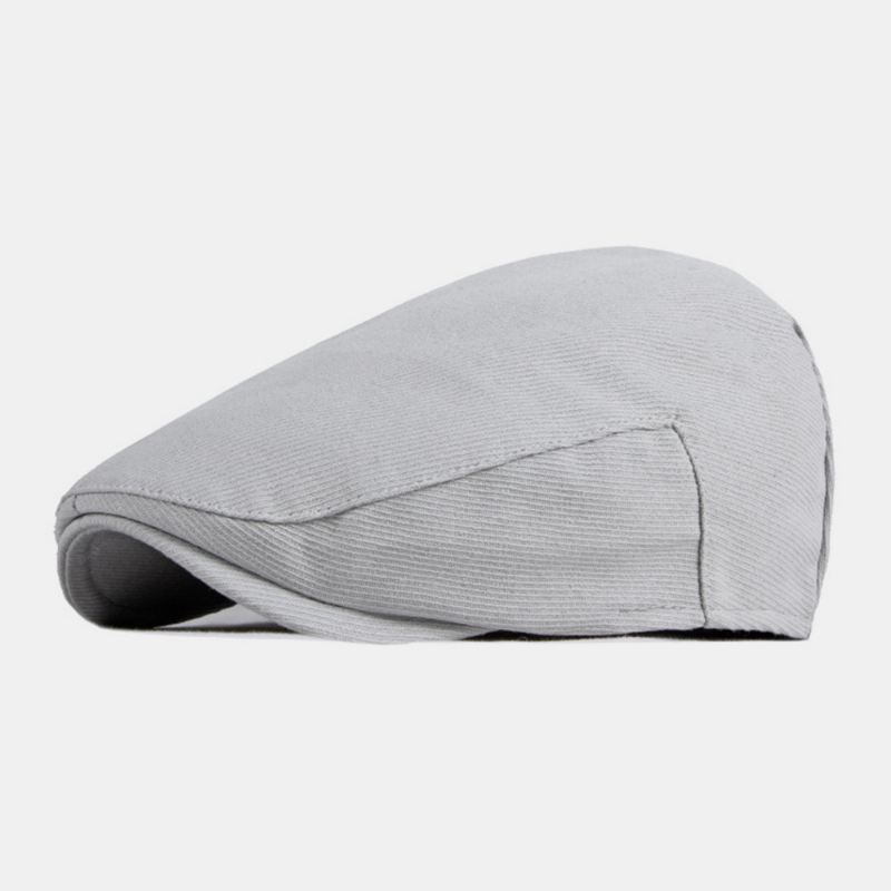 Mænd Stribede Baretter Bomuld Casual Solcreme Brief Flat Caps Newsboy Hat Peaked Cap Forward Cap