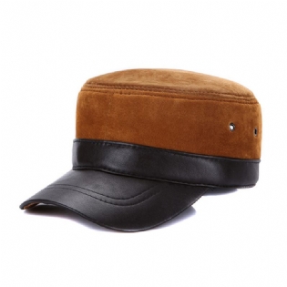 Mænd Vinter Varm Militær Flat Top Cap Casual Udendørs Solskærm Baseball Hat
