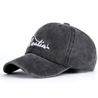 Plus Size Justerbar Letter Broderet Baseball Kasket Udendørs Vasket Bomuld Solbonnet