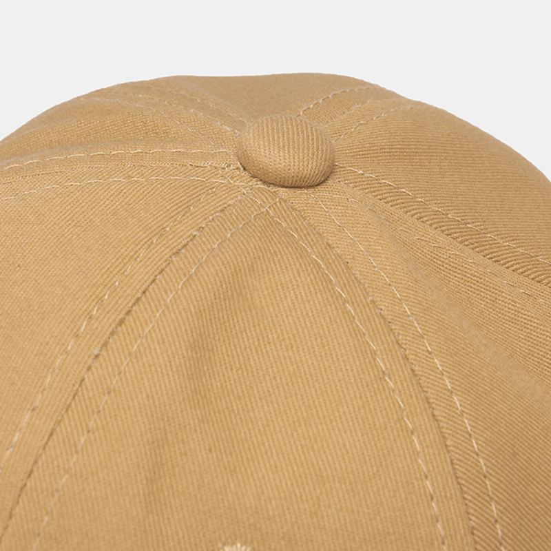 Unisex All-match Bomuld Letter Rund Label Broderi Solskygge Baseball Cap