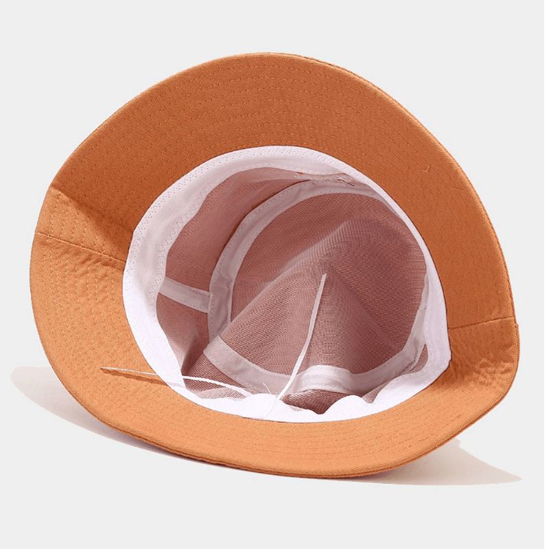 Unisex Bomuld Ensfarvet Haj Bogstavmønster Broderi Mode Solskærm Bucket Hat