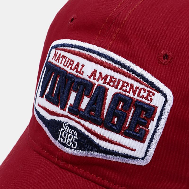 Unisex Bomuld Letter Broderi Patch All-match Solcreme Baseball Cap