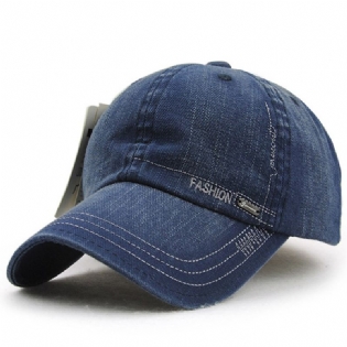 Unisex Bomuldsvasket Denim Baseballkasket Vintage Justerbar Golf-snapback-hat