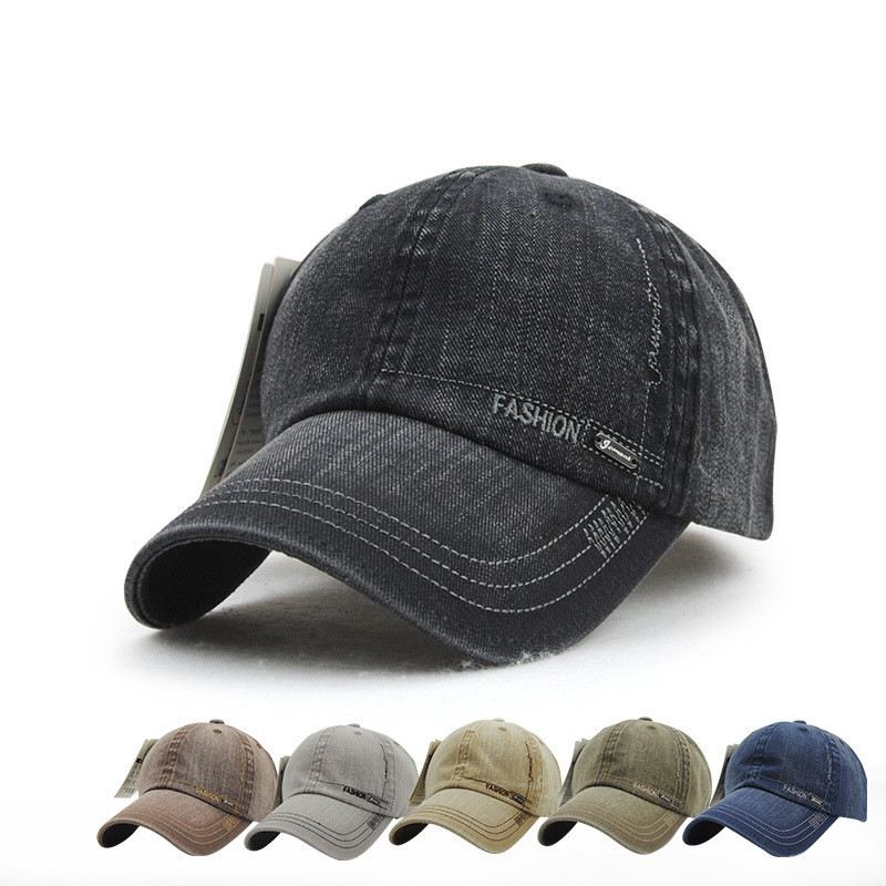 Unisex Bomuldsvasket Denim Baseballkasket Vintage Justerbar Golf-snapback-hat