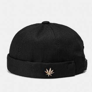 Unisex-bremløse Hatte Ensfarvet Kokosnødtræ-label Skull Caps