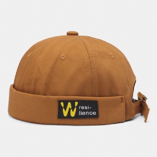 Unisex Brevlabel Patch Justerbar Udlejer Kasket Hip Hop Sport Solsejl Skyggeløs Beanie Skull Cap