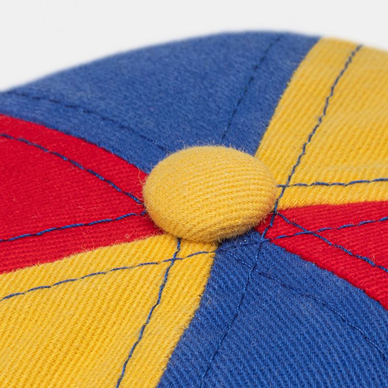 Unisex Broken Hole Farve Syning Skull Cap Graffiti Mønster Afslappet Justerbar Uden Skygge Beanie Landlord Cap