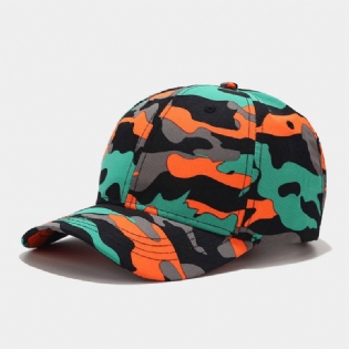Unisex Camouflage Baseball Kasket Farvet Graffiti Bomuld Udendørs Solcreme Wild Fitted Hat