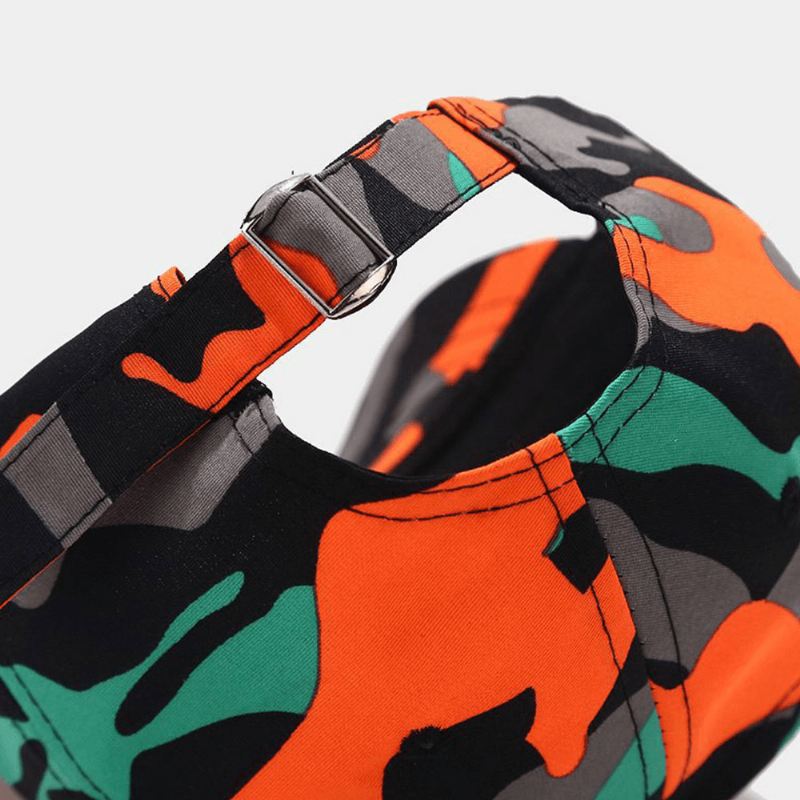 Unisex Camouflage Baseball Kasket Farvet Graffiti Bomuld Udendørs Solcreme Wild Fitted Hat