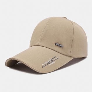 Unisex Casual Canvas Forlæng Rand Taske Rand Baseball Cap Udendørs Cykling Fiskeri Solsejl Justerbar Hat