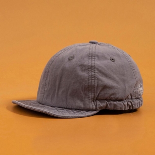 Unisex Ensfarvede Kort Sorte Skygge Snapback Hat Casual Vild Elastisk Bånd Baseball Cap