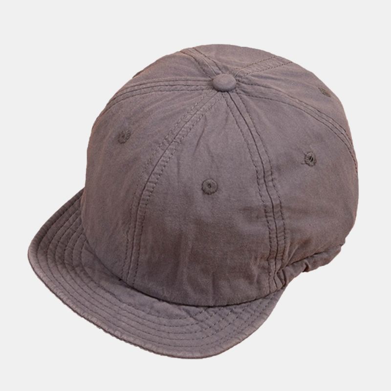 Unisex Ensfarvede Kort Sorte Skygge Snapback Hat Casual Vild Elastisk Bånd Baseball Cap
