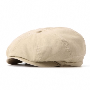 Unisex Ensfarvede Simple Bomuldsbaskerhatte