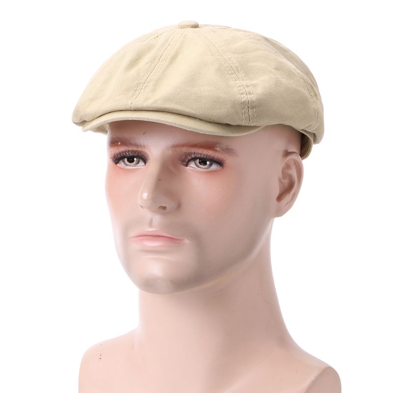 Unisex Ensfarvede Simple Bomuldsbaskerhatte