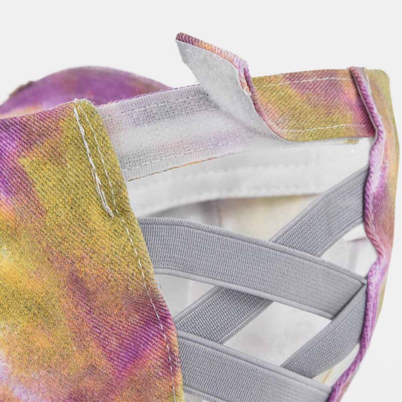 Unisex Farvet Tie-dye Hestehale Baseballkasket Med Brudt Hul Stor Skygge Åndbar Strækbar Kasket