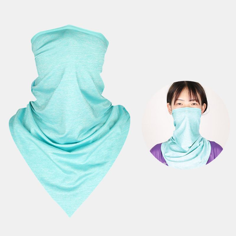 Unisex Ice Silk Sunscreen Solid Color Mask