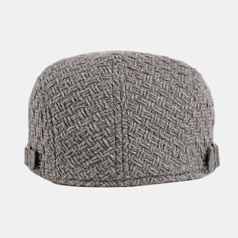 Unisex Minimalistisk Forward Cap Britisk Vintage Uld Baret-hatte