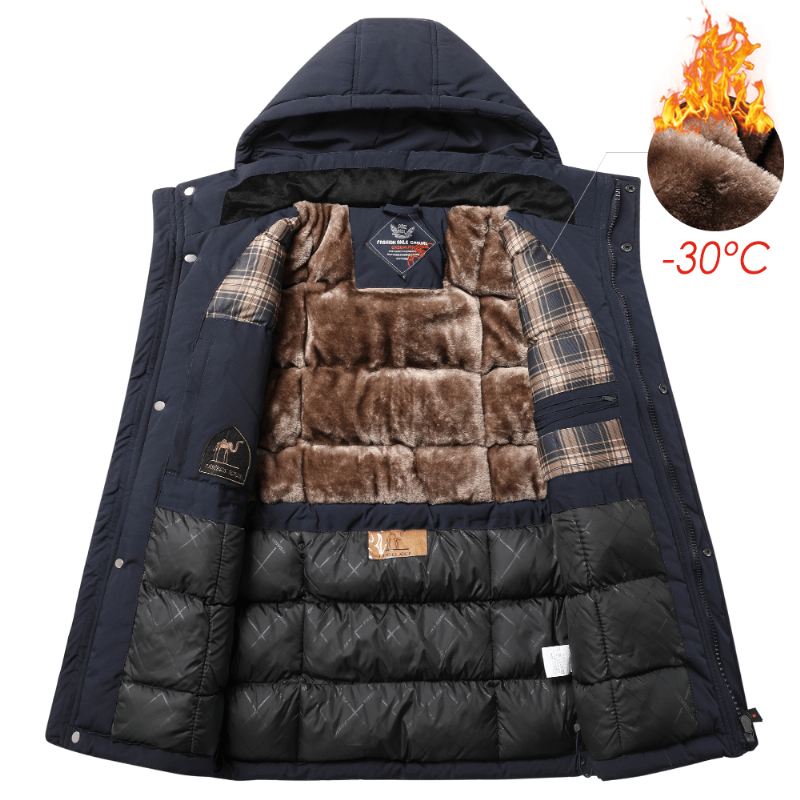 Casual Lang Tyk Fleece Hætte Waterpro