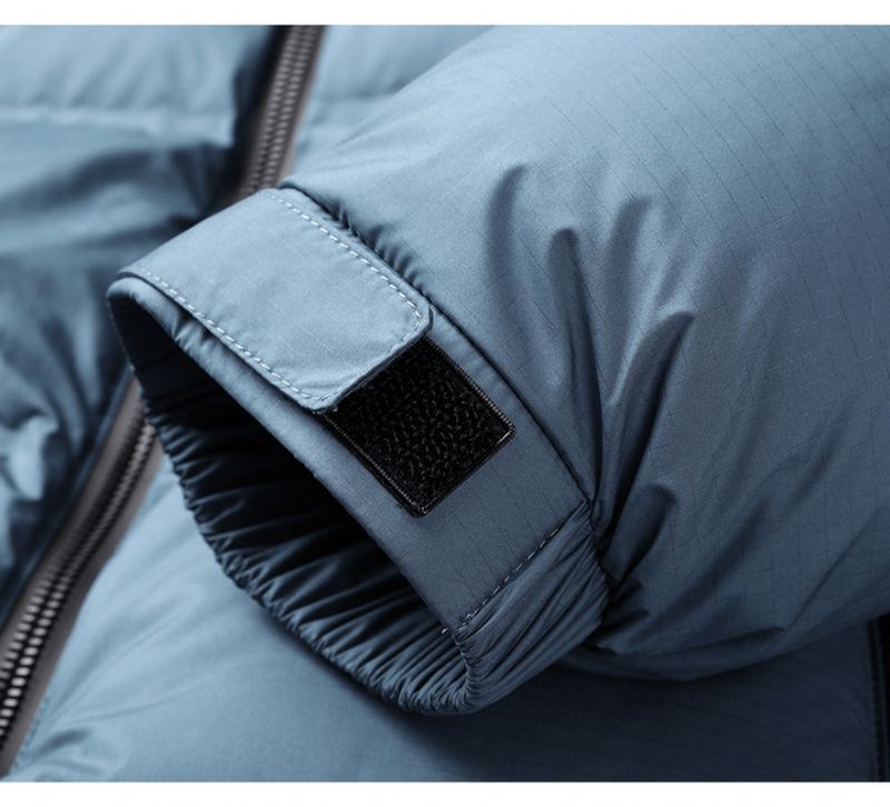 Mænds Polyester Løs Ensfarvet Kort Jakke