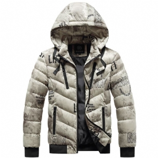 Vinter Hætte Til Mænd Plus Fleece Polstret Frakke