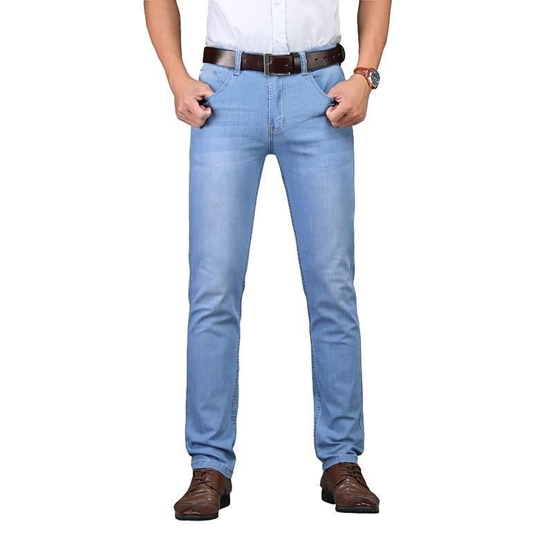 Forår Sommer Stil Utr Thin Herre Mærke Jeans Mode Mænd Casual Slim Fit Lige Høje Strækbare Fødder Skinny Jeans Mænd