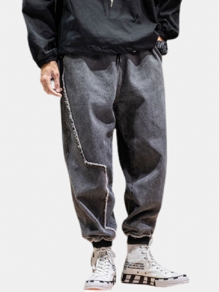 Herre Bomuld Vintage Loose Fit Tykke Casual Harem Bukser