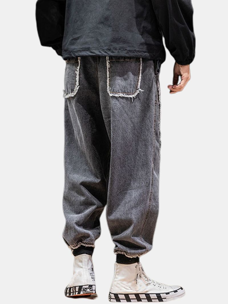 Herre Bomuld Vintage Loose Fit Tykke Casual Harem Bukser