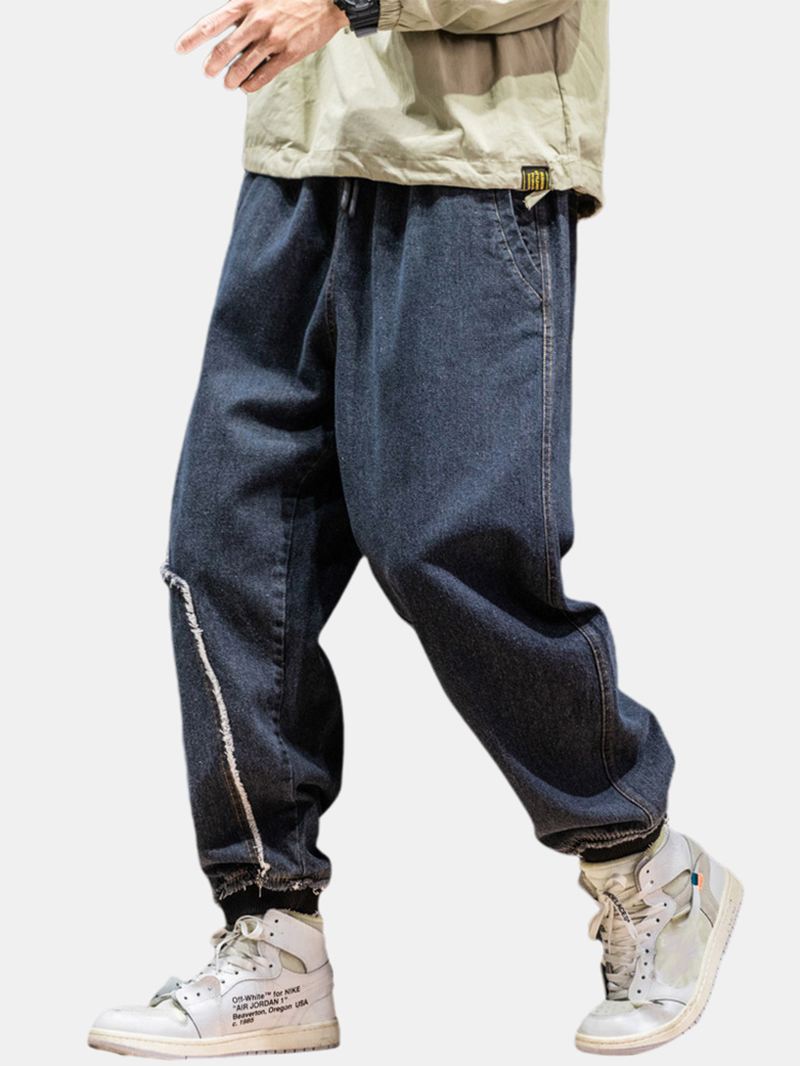 Herre Bomuld Vintage Loose Fit Tykke Casual Harem Bukser