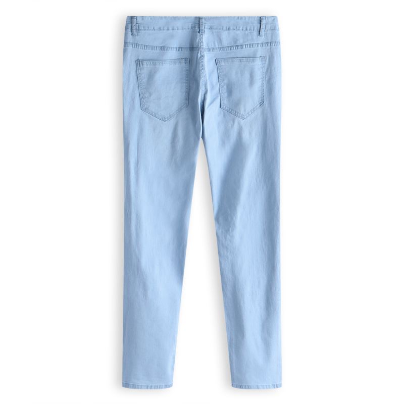 Herre Denim Bukser Huller Slim Mode Mid Rise Jeans