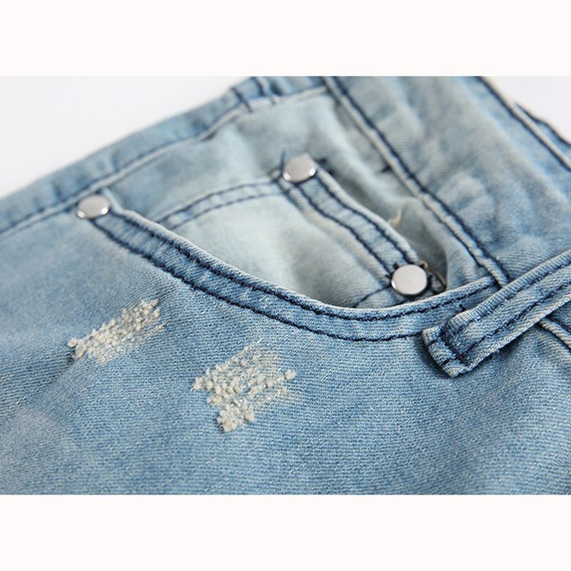 Herre Huller Mode Casual Lige Ben Jeans Vintage Lyseblå Denimbukser