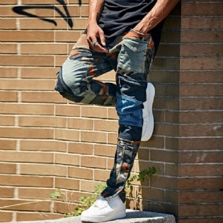 Herre Jeans Med Lige Ben Og Slim Fit Med Knaphul
